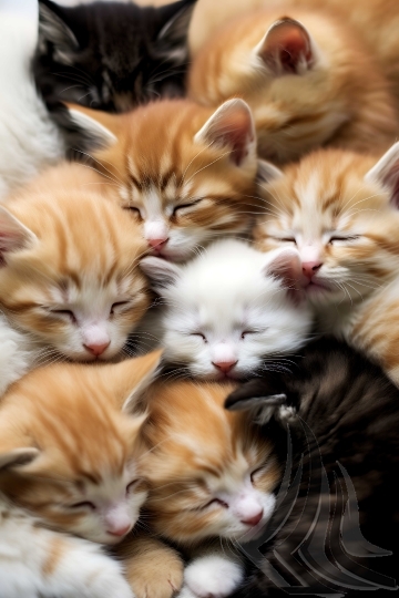 Pile of sleeping kittens No:4 - iKandy